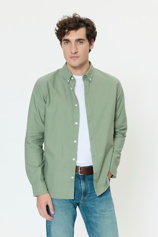 Matinique Regular fit Business shirt 'Trostol' in Green: front