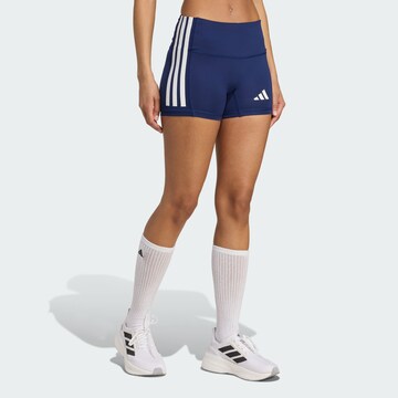 ADIDAS PERFORMANCE Skinny Sports trousers in Blue: front