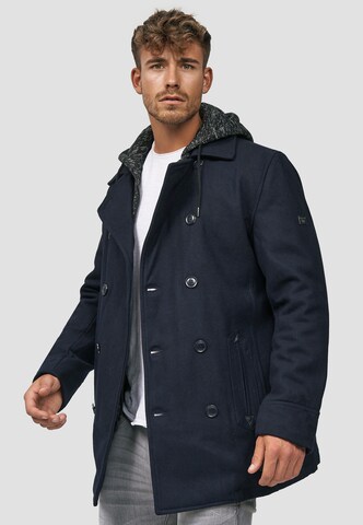 INDICODE JEANS Between-seasons coat 'Cliff' in Blue