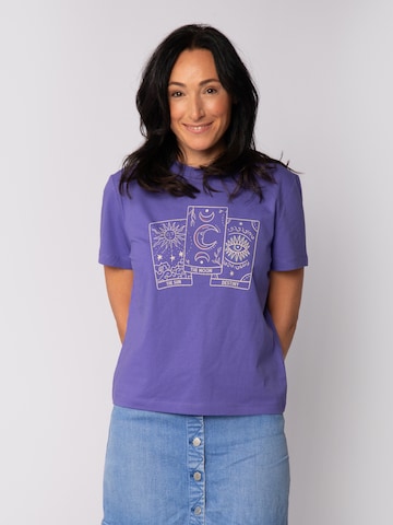 T-shirt 'Tarot Set' Watapparel en violet : devant