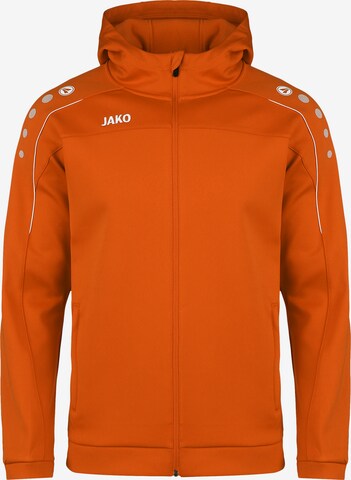 JAKO Athletic Zip-Up Hoodie in Orange: front