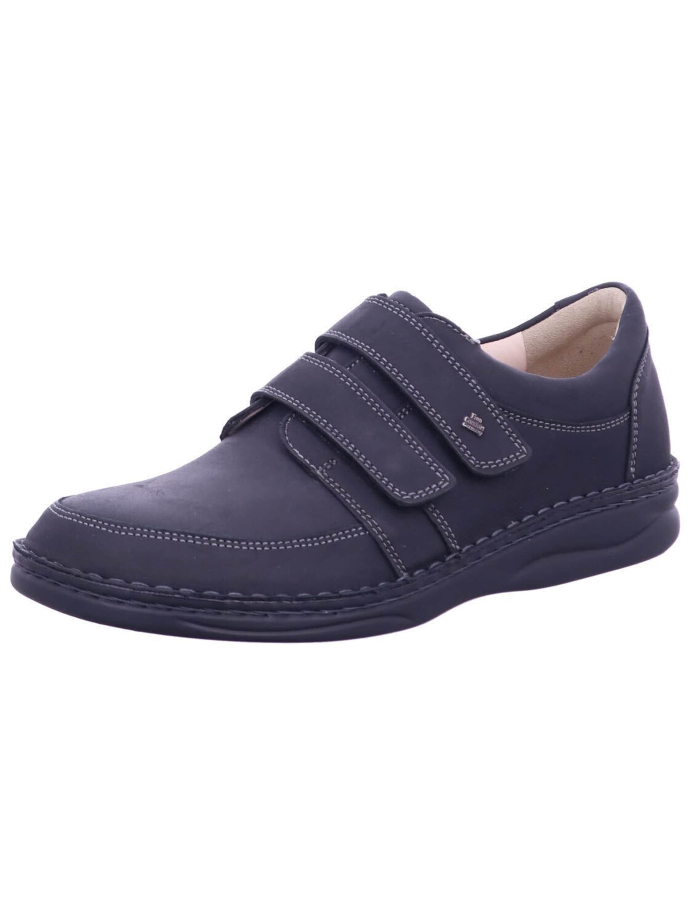 Scarpa stringata 'Schnürschuh Herren 1112615099 Nubukleder in schwarz' di Finn Comfort in blu: frontale