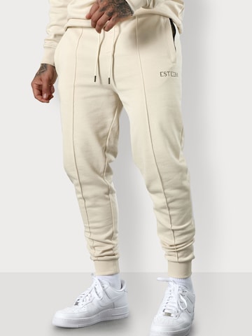 ESTEEM Slimfit Broek in Beige: voorkant