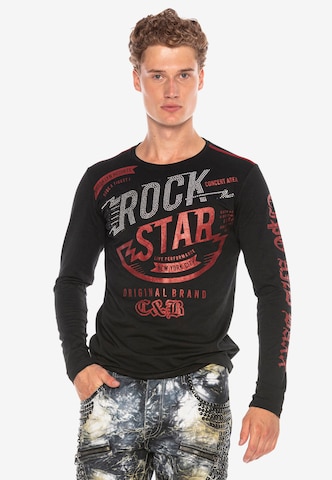 CIPO & BAXX Shirt in Zwart: voorkant