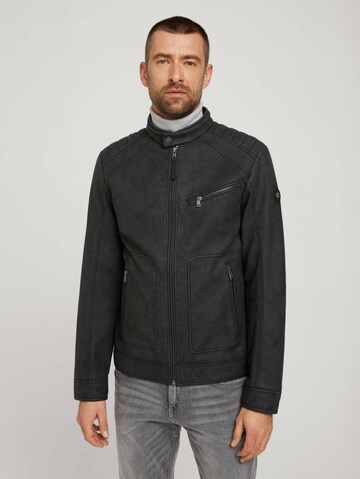 TOM TAILOR Prehodna jakna | črna barva: sprednja stran