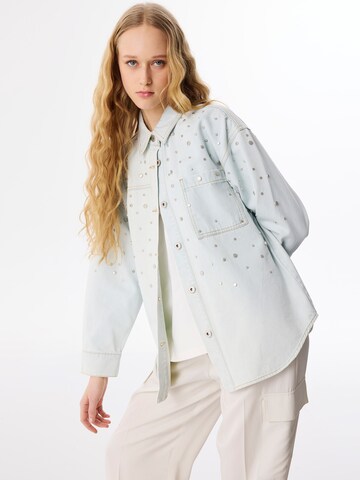 Veste mi-saison Twist en bleu : devant