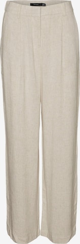 VERO MODA Wide leg Broek 'Vertira' in Beige: voorkant