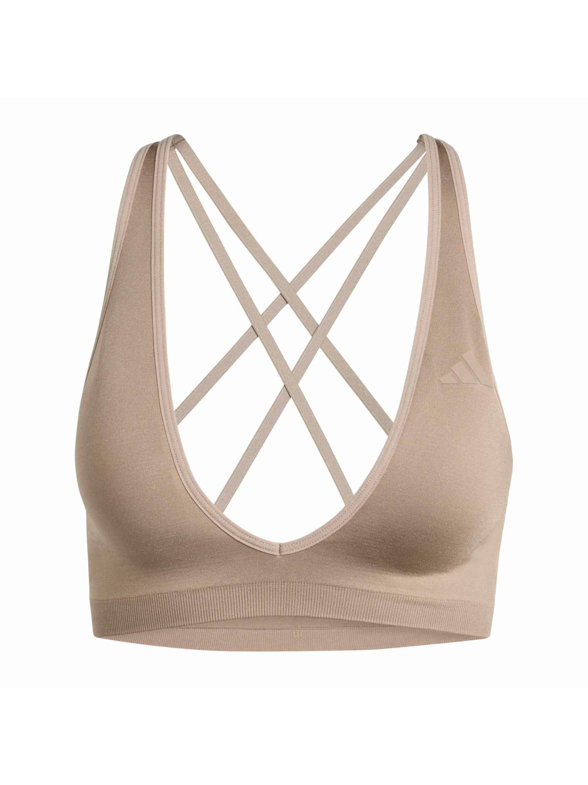 ADIDAS PERFORMANCE Bustier Sport bh 'Essentials' in Bruin: voorkant