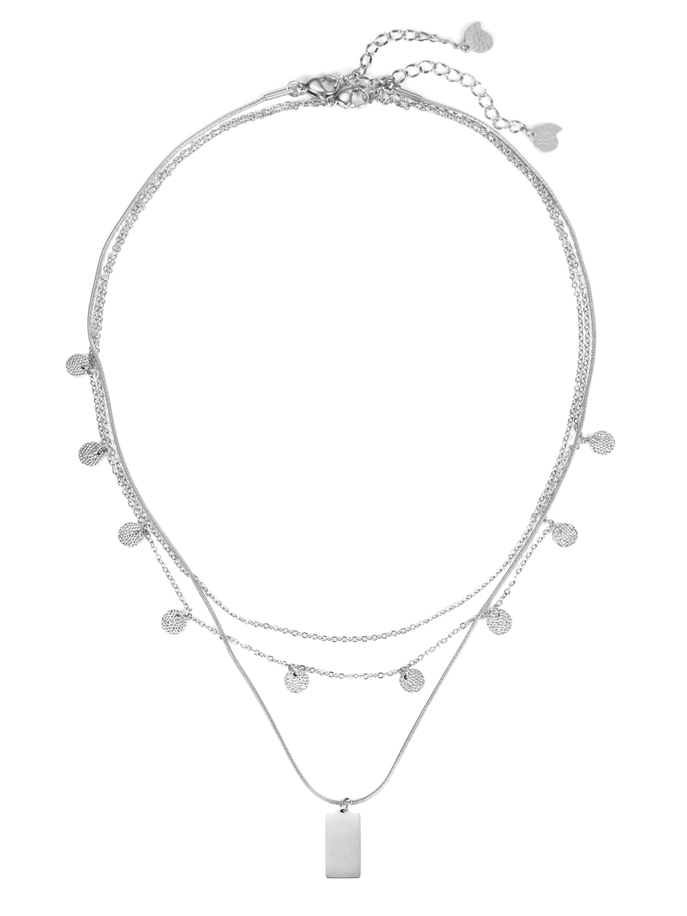 Hey Happiness Necklace 'Line Up' in Silver