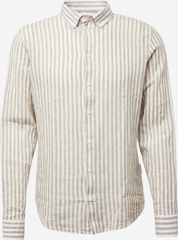 Casual Friday Regular fit Button Up Shirt 'Anton' in Beige: front