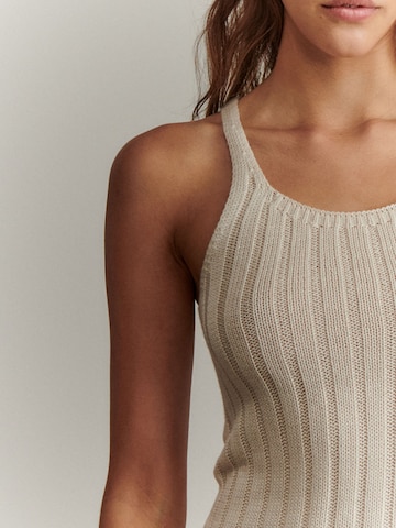 ABOUT YOU x Marie von Behrens Knitted top 'Ronja' in Beige