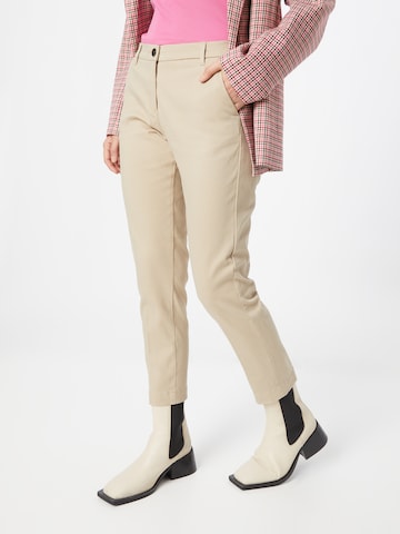 Sisley Regular Broek in Beige: voorkant