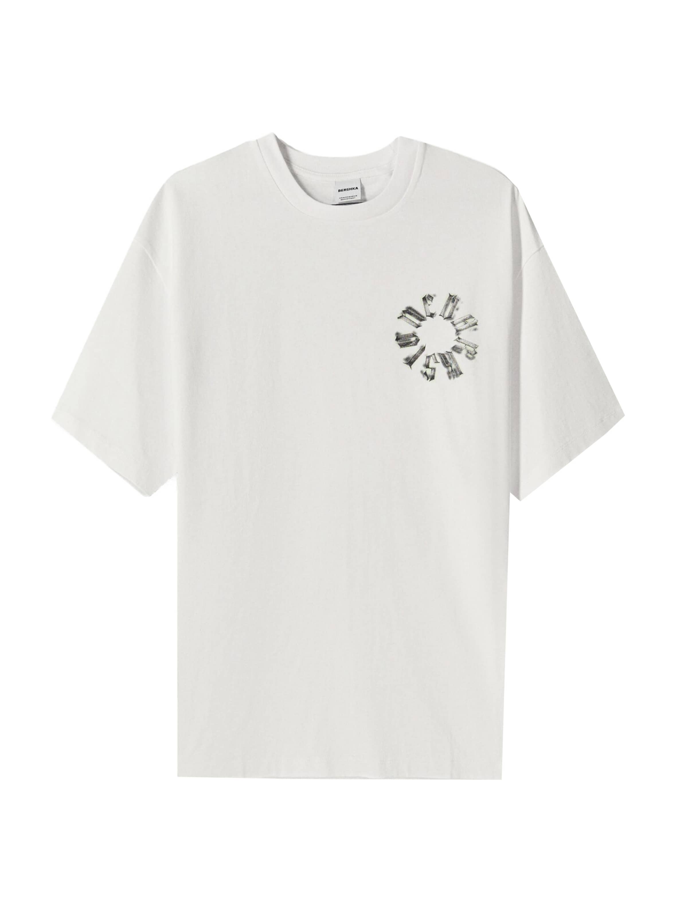 Bershka T-Shirt in Weiß: Vorderseite