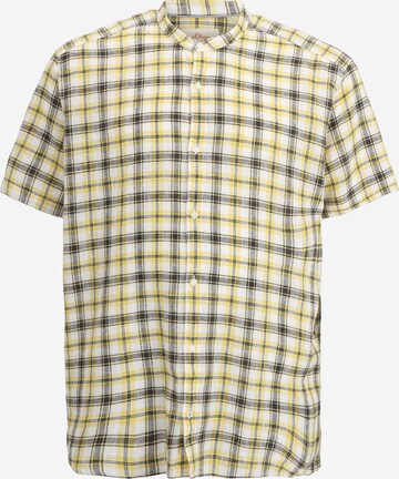 s.Oliver Men Big Sizes Regular fit Button Up Shirt in Yellow: front