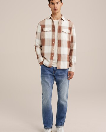 WE Fashion - Ajuste regular Camisa en naranja