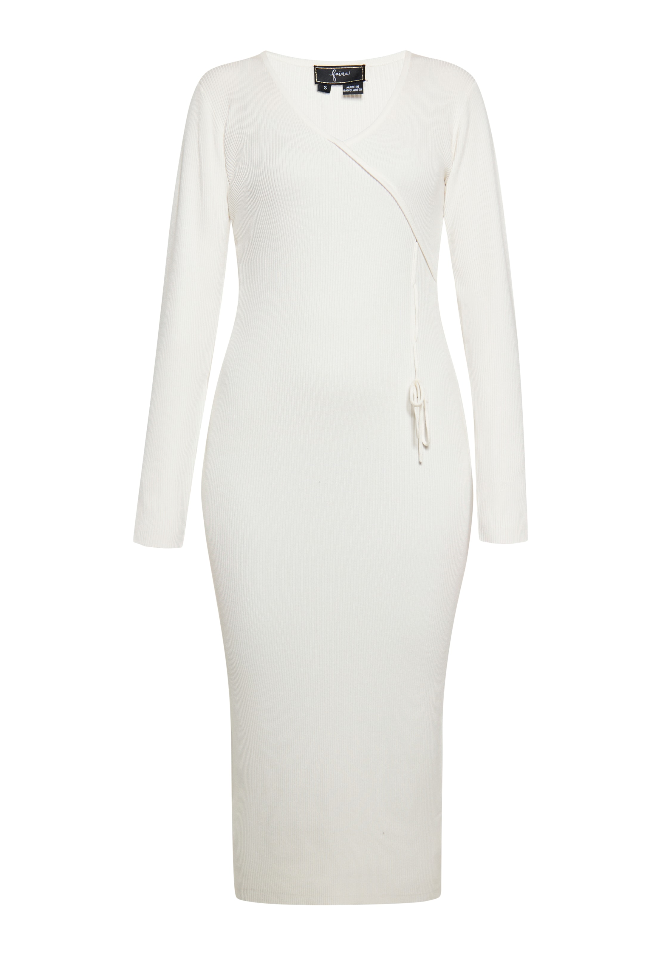 Robes en maille faina en blanc : devant