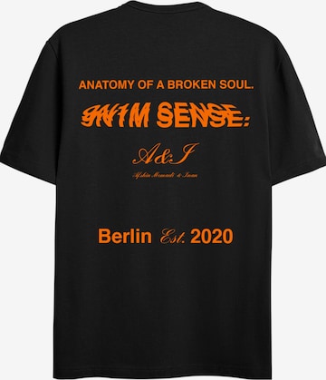9N1M SENSE Shirt 'Sense Anatomy 2' in Zwart