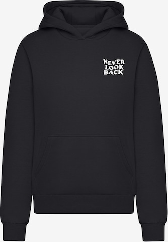 Sweat-shirt 'Never Look Back' Miss Tee en noir : devant