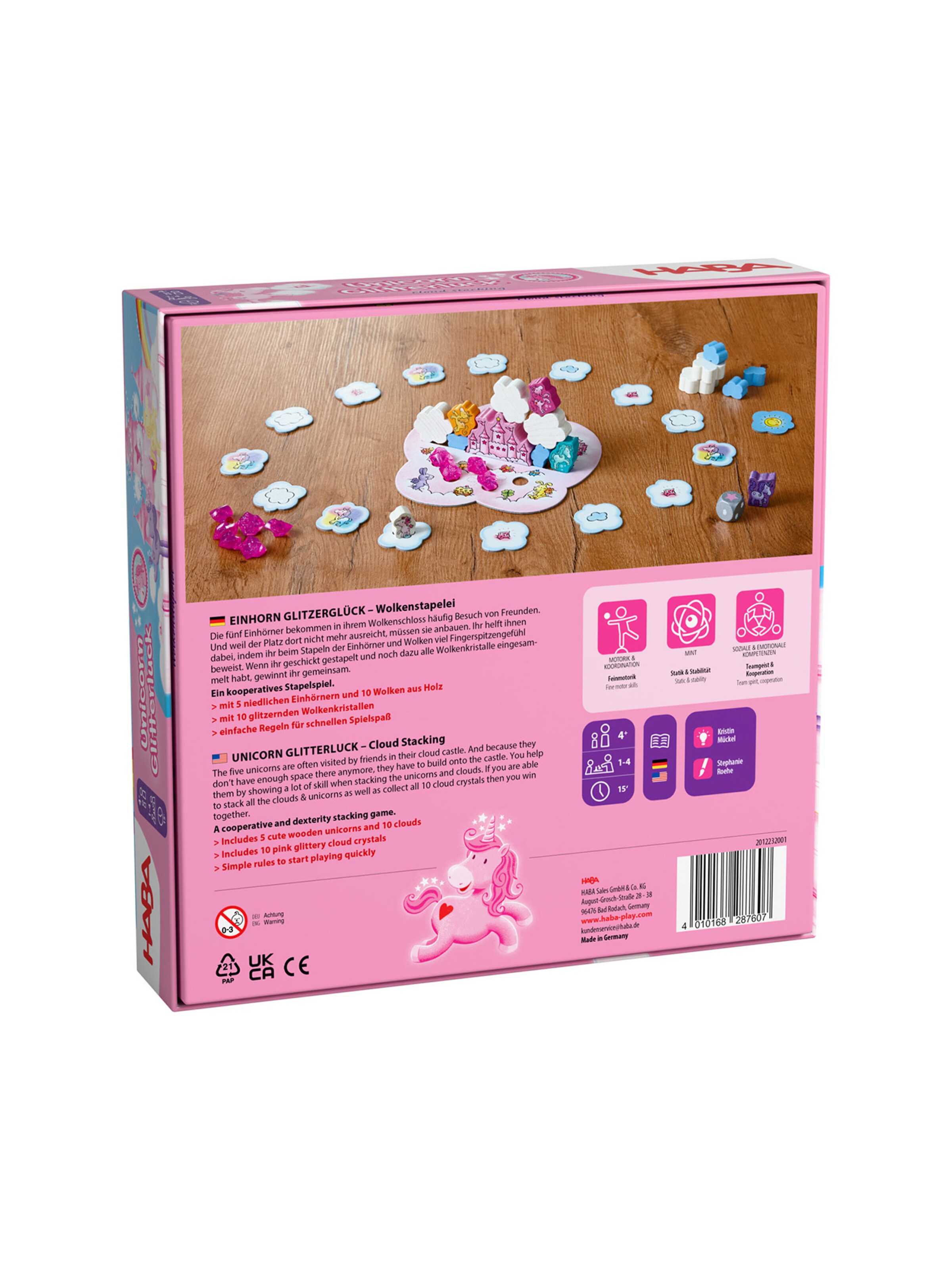 HABA Game ' Einhorn Glitzerglück - Die Wolkenstaplei ' in Mixed colours