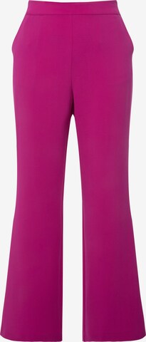 Ulla Popken Wide leg Broek in Roze: voorkant