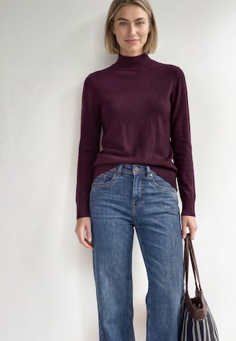 STREET ONE Basic Pullover mit Turtle Neck in Rot: Vorderseite