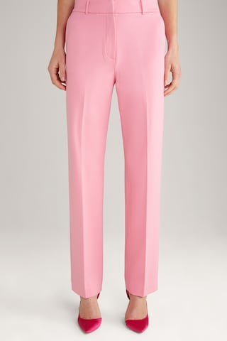 JOOP! Regular Trousers with creases in Pink: front
