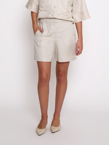 minus regular Bukser 'Juno' i beige: forside