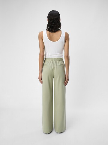 OBJECT Wide leg Pants 'Lisa' in Green