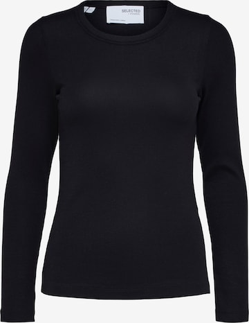 SELECTED FEMME - Camiseta 'Dianna' en negro: frente