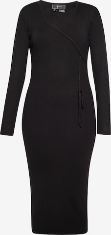 faina Knitted dress in Black: front