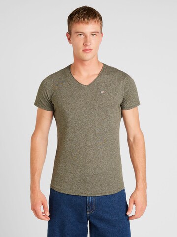 Tommy Jeans Regular fit Shirt 'JASPE' in Groen: voorkant