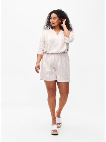 Zizzi Loosefit Hose 'VBITTEN' in Beige