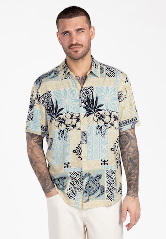 Key Largo Regular fit Πουκάμισο για το γραφείο ' KLTAHITI ' σε μπεζ: μπροστά