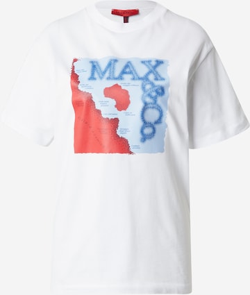 balts MAX&Co. T-Krekls 'TEESALUTO': no priekšpuses