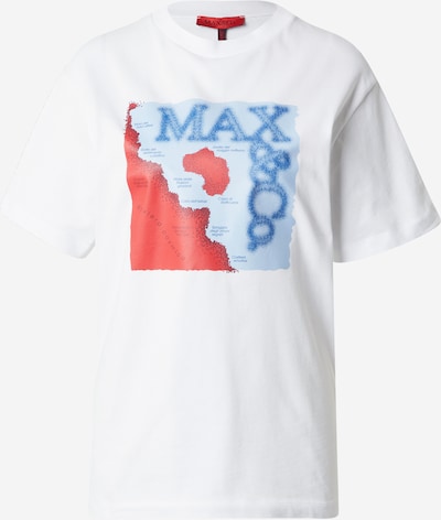 Marškinėliai 'TEESALUTO' iš MAX&Co., spalva – mėlyna / šviesiai mėlyna / kraujo spalva / balta, Prekių apžvalga