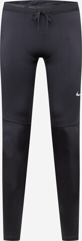 NIKE Skinny Sportbroek 'Phenom' in Zwart: voorkant