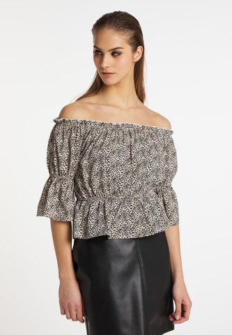 myMo ROCKS Blouse in Zwart: voorkant