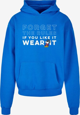 Merchcode Sweatshirt 'Peanuts - If You Like It Wear It' in Blau: predná strana