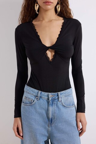 Trendyol Shirt Bodysuit in Black