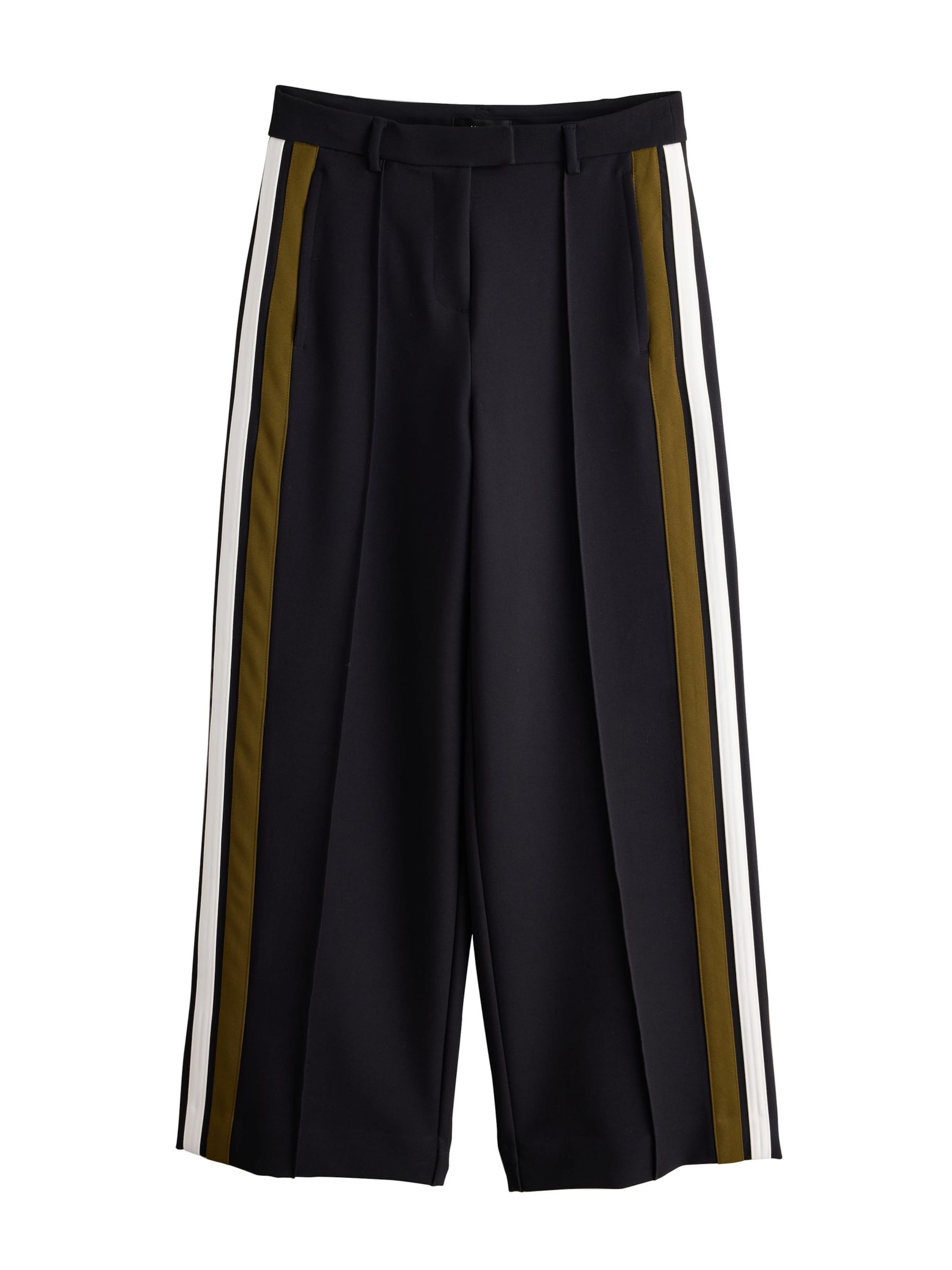 Next Broek in 54/Regular in de kleur Olijfgroen / Zwart / Offwhite, Productweergave