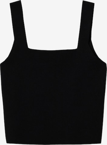 MANGO Knitted Top 'BELL' in Black: front
