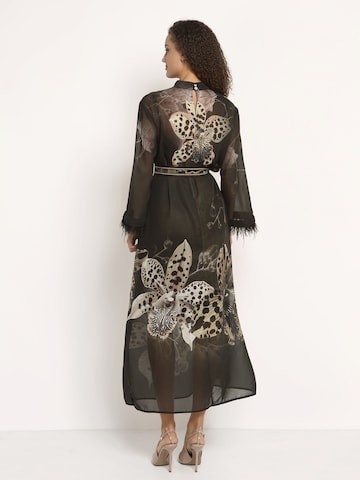 JIORO Oversizekleid 'LEO ORCHID' in Schwarz