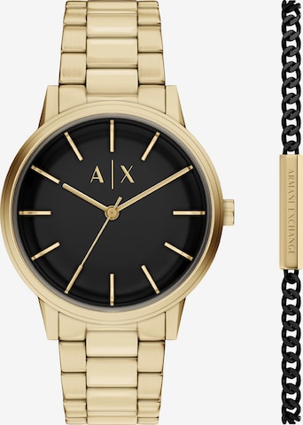 Montre à affichage analogique ARMANI EXCHANGE en or : devant