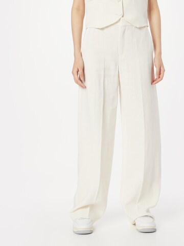 DRYKORN Wide leg Pants 'Desk' in White: front