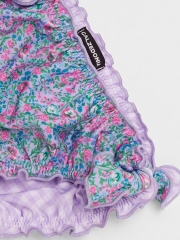CALZEDONIA Badehose 'Floral Vichy' in Lila