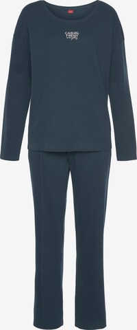 s.Oliver Pyjama in Blauw: voorkant