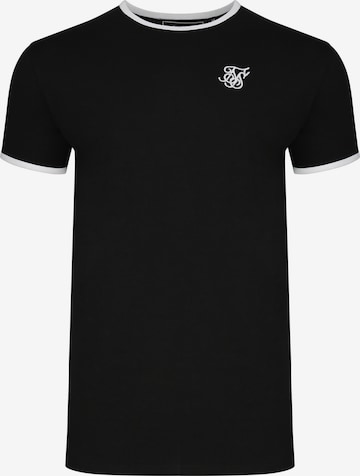 SikSilk Koszulka 'Ringer' w kolorze czarny: przód
