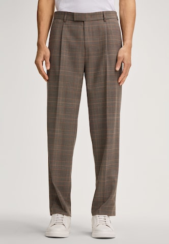 JOOP! Regular Bandplooibroek 'Rennet' in Bruin: voorkant