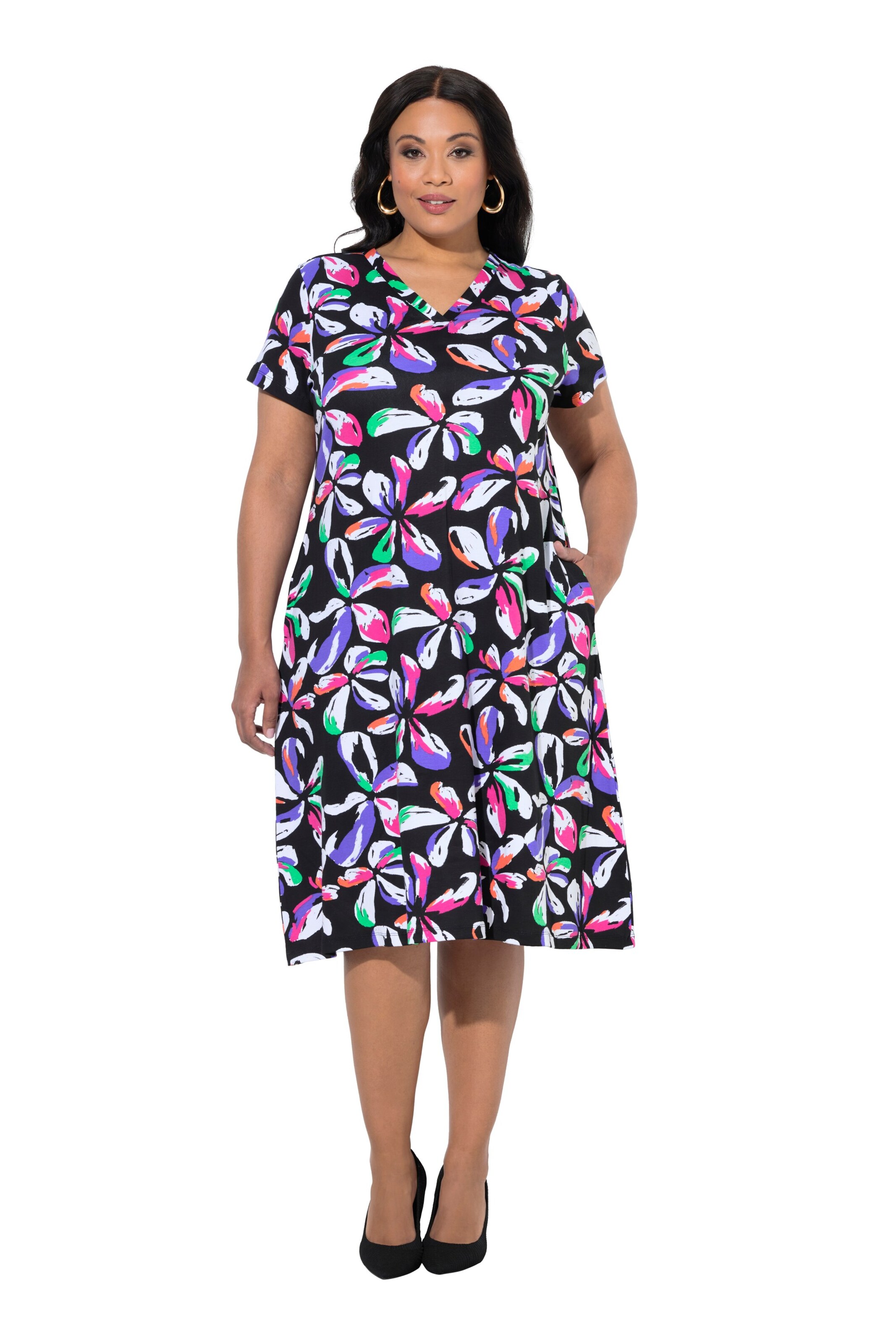 Ulla Popken Dress in Black: front