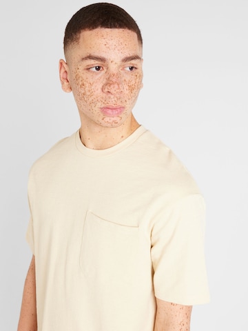 SELECTED HOMME T -Shirt 'SAUL' in Beige